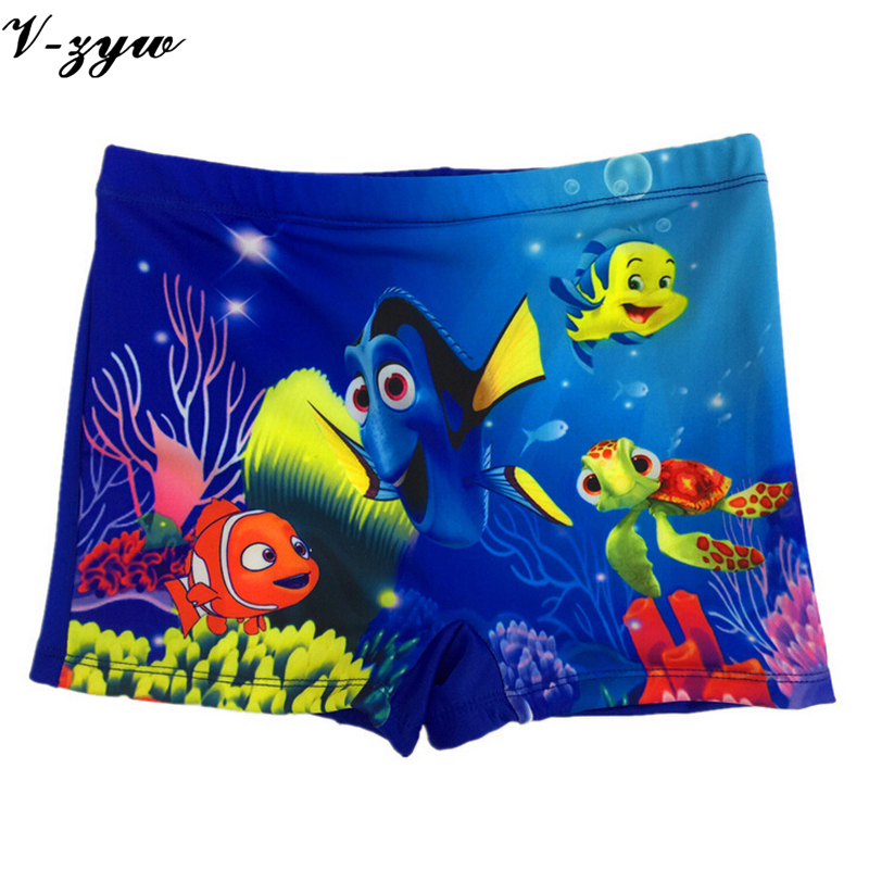 Boys Board Shorts Summer Diving Swimwear Trunk Nylon Polyester Cartoon Mickeies Mouse Spidermen Despicable Me Boy