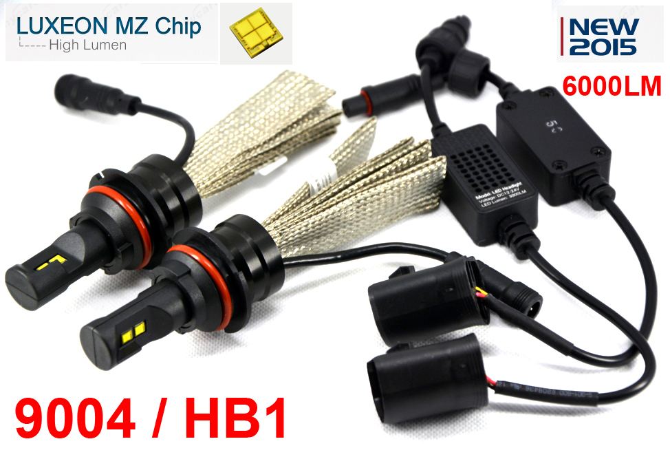 2 Set 9004 HB1 40W 6000LM CREE / PHILIP LED Headlight Hi/Low Beam 4SMD LUXEON MZ CHIP All in One 12/24V  White 6000K H4 H13 9007