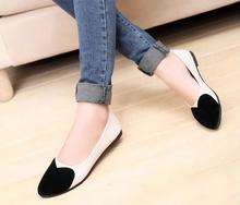 Ballerina Shoes For women Shallow Mouth Pu Women Leather Shoes Women Flats Suede Round Toe Ladies