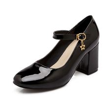 fashion Mary Jane platform pumps women s high heels wedding shoes woman ladies black white red