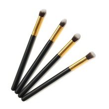 1Set 4pcs Professional Eye Brushes Set Eyeshadow Foundation Mascara Blending Pencil Brush Makeup Tool Cosmetic Black
