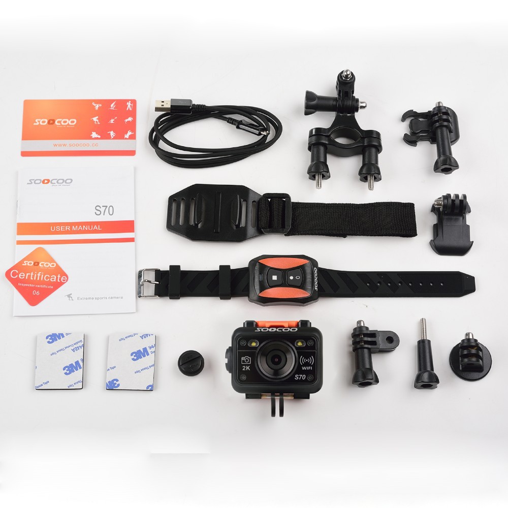 SOOCOO S70 Action Camera Packing List