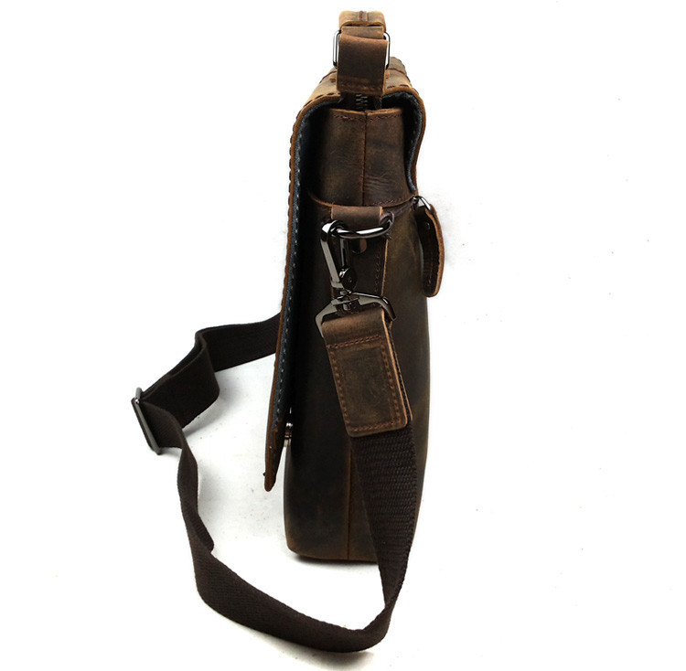 Vintage Genuine Leather Cowhide Crazy Horse Men Business Handbag