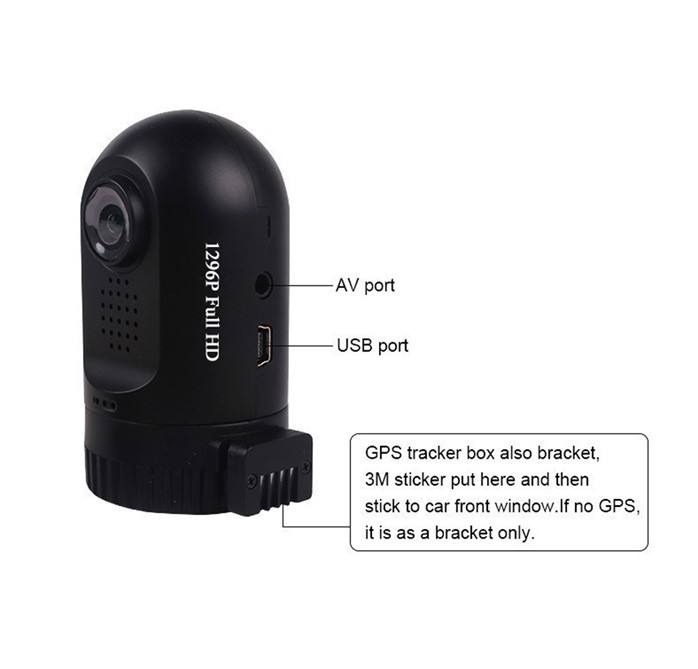 1296P 1080p Car DVRs Dashboard Camera Dash cam Ambarella A7 For Automotive Registrator Video Recorder GPS Tracker 0801 MINI 0805 (14)