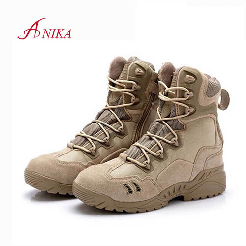 Big shoes 39-45 US Army Military Tactical Boots Man Women Desert Special Forces Combat Boot 2014 Male Shoes Black Drop Shipping