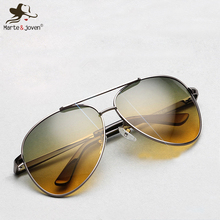 2015 Top quality Pilot sunglasses Men’s night vision driving polarized sunglasses HD UV400 outdoor multifunction sport Glasses