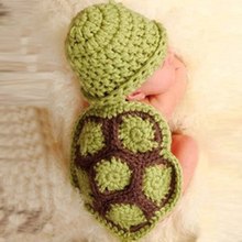 Baby Turtle Turtle Crochet Beanie Hat Outfit Photo Props For Newborn Infant Cap Set knitting wool