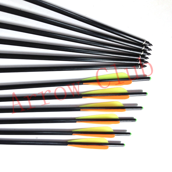 12pcs free shipping 34cm hunting archery bow arrow with arrow tips arrow broadhead fiberglass crossbow arrow