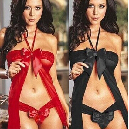 Fashion Red Black Sexy Costumes For Women s Lingerie Set G string Sleepwear erotic sexiest lingerie