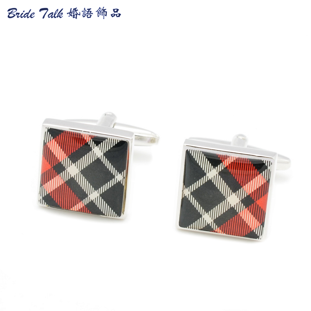 New 2015 Fashion Men s Gift Cuff Links Cufflinks Present Wedding Party Square Enamel font b
