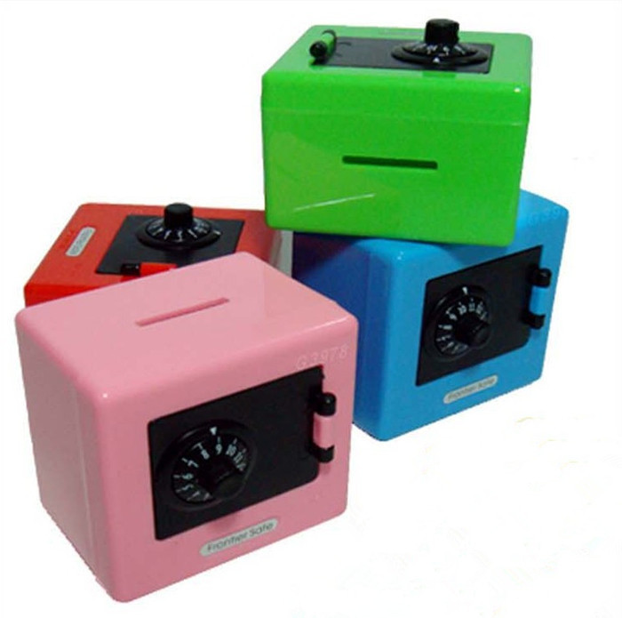 6 Numbers Password Safe Box Saving Coin Box Piggy Bank atm Money Boxes