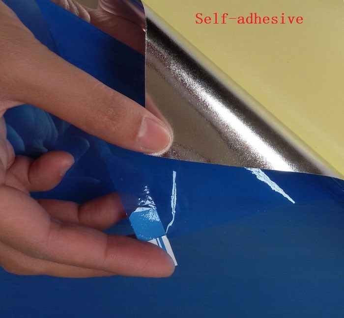 Description Picture 3 of itemSilver Reflective Solar Film, Decorative Mirror Foil, Waterproof Self Adhesive Mylar Mirrored Paper Light Luminous, 50cm Width