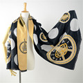 New Winter Cashmere Cotton Eiffel Tower Scarf Women Shawls and Scarves Duplex Cape Best Quality Famous