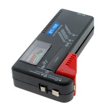 New Black Universal cell phone Battery Tester for AA /AAA /C/ D/ 9V/ Button Cell Batteries