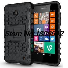 Tire Style Tough Rugged Dual Layer Hybrid Hard KickStand Duty Armor Case for NOKIA LUMIA 630 635 Mobile Phone Bags for LUMIA 630