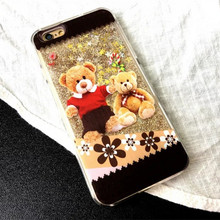 Lovely Teddy Bear PC Case for iPhone SE iPhone 5 5S 4.0″ Novelty Fashion Phone Cover Proective Back Shell