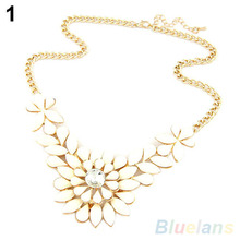 Women s Multicolor Resin Flower Crystal Pendant Collar Necklace Costume Jewelry necklaces pendants 04KQ