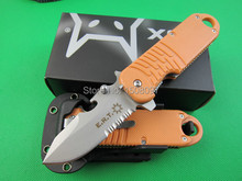 Caliente venta FOX E.R.T. K vaina de rescate plegables cuchillos 7Cr17Mov del ABS mango Anodize negro acampa del cuchillo de bolsillo de supervivencia