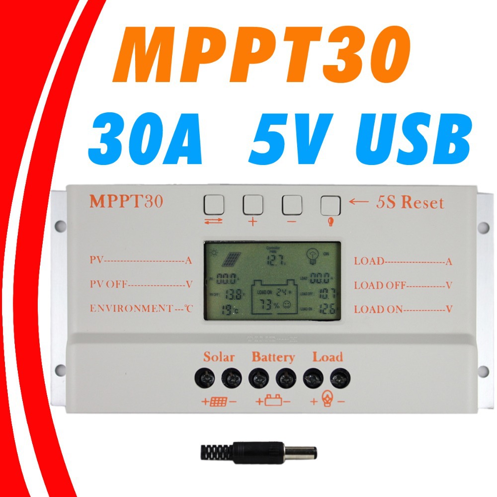 MPPT 30A LCD Solar Charge controller 12V 24V auto switch LCD display MPPT30 Solar charge controller MPPT 30 charger controller MPPT 30A LCD Solar Charge controller 12V 24V auto switch LCD display MPPT30 Solar charge controller MPPT 30 charger controller