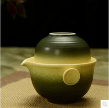 High quality Ceramic 1pot 2 cups vintage tea set portable travel easy cup pot quick cup