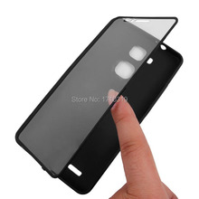 Full Body Soft Tpu Skin Cover for Huawei Ascend Mate 7 Touchable Flip Screen Protective Case