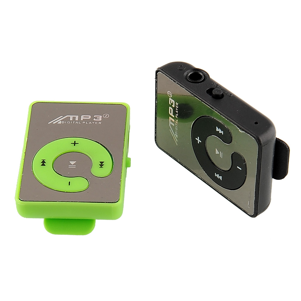 USB Mini Mirror Clip Mp3 Sport Music Player With TF Card Slot Suppot Up To 8GB