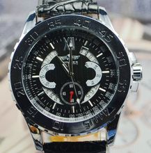 Ganador para hombre negro calendario personalizado comercial reloj mecánico completamente automático para hombre de moda j190