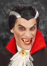 Streaked Vampire Wigs Black and Grey Costume Wig Synthetic Fiber Cheap Short Curly Cosplay Wigs Best Selling Online 034