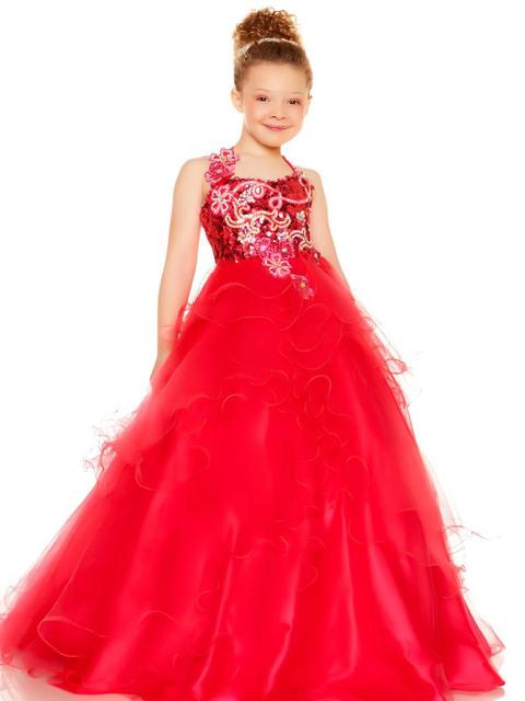 Robe de soiree rouge pour fille