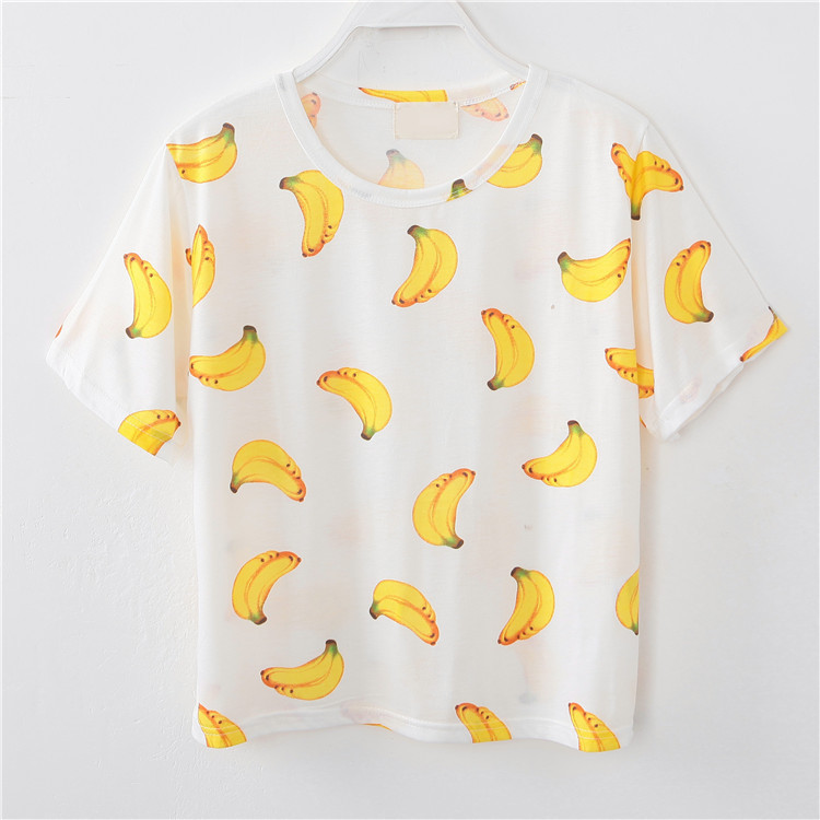 Banana print dress shirts