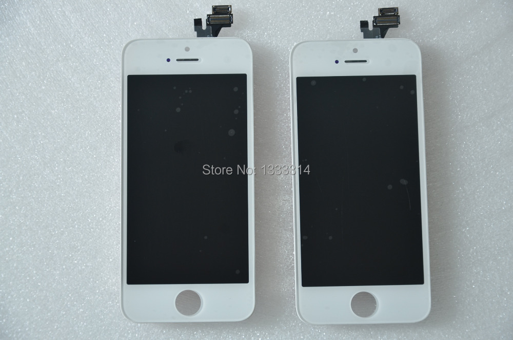 White LCD Screen Assmelby Front Touch Screen Digitizer Display for iPhone 5 5G Mobile Phone LCDs