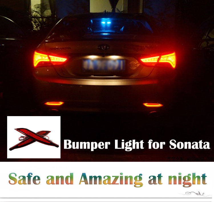 For Hyundai Sonata Rear Bumper Reflector Light Par...
