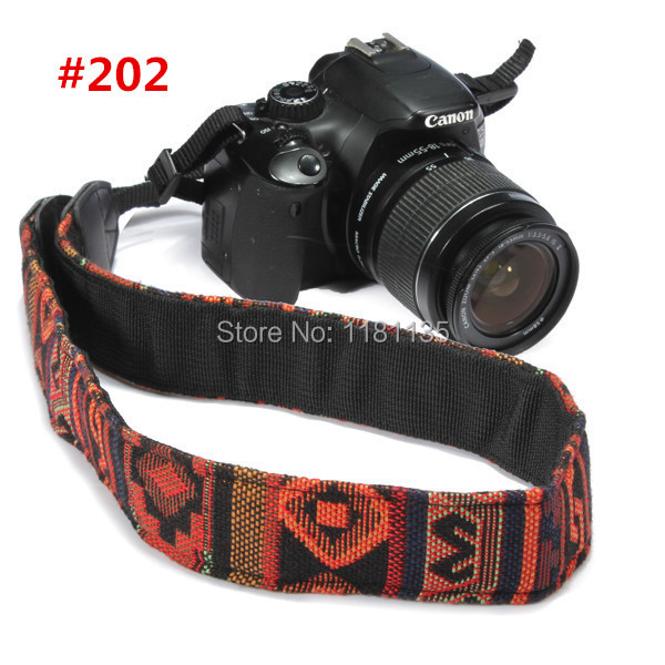Vintage color Hippie Style SLR DSLR Camera Neck Shoulder Strap Belt Durable Cotton for Canon for