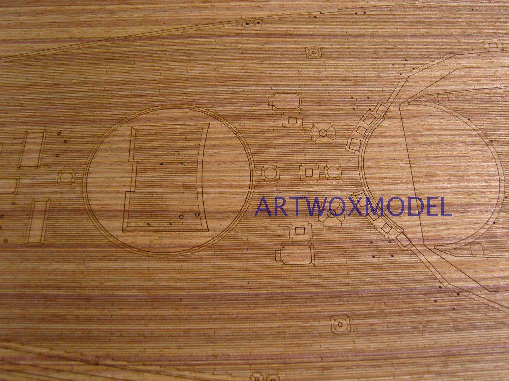 Details about   Artwox 1/200 German Bismarck Battleship Wooden Deck for Trumpeter 03702 