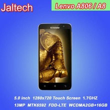Original Lenovo A806 A8 phone Octa Core MTK6592 Android 4.4 2G RAM 16G ROM 13MP 5.0” IPS 1280X720 FDD LTE WCDMA 4G Mobile Phone