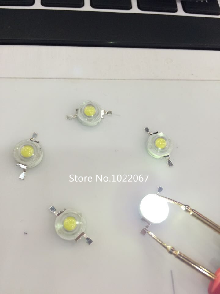 100pcs 1W LED Bulbs High power Lamp beads Pure White Warm White 300mA 3 2 3