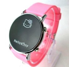 Caliente venta! alta calidad 2014 nuevas modas relojes y niños de la historieta relojes hello kitty reloj digital de la jalea