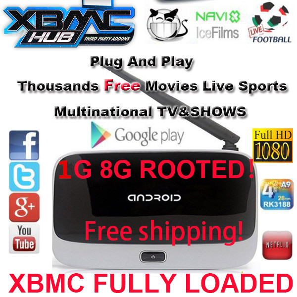  CS918 Android 4.4 TV BOX MK888 XBMC    RK3188   1  / 8  -  Bluetooth wi-fi 