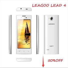 Original LEAGOO Lead 4 4 Inch Capacity Screen Dual-core Smartphone 512M RAM 4G ROM 2.0MP+3.0MP Camera 3G Dual Card Dual Band GPS