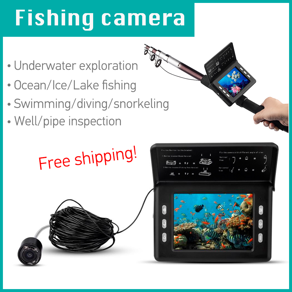 Underwater fish camera with camcorder function HD camcorder for fishing with 15 meters cable free shipping