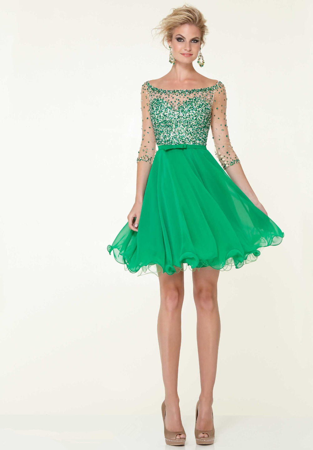 Short Green Prom Dresses