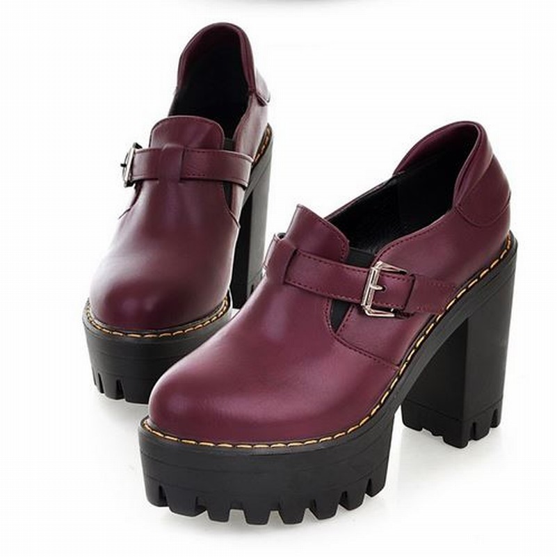 chunky platform square heel