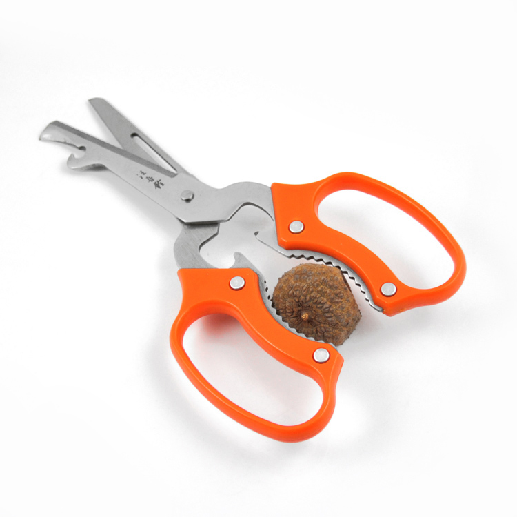 Kitchen scissors multifunctional scissors multi-purpose kitchen scissors full stainless steel free shipping