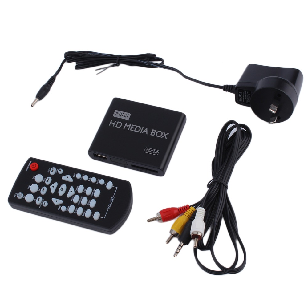 AU EU Plug Mini Media Player HDMI Media Box TV Video Multimedia Player Full HD 1080p Support MPEG/MKV/H.264 HDMI AV USB