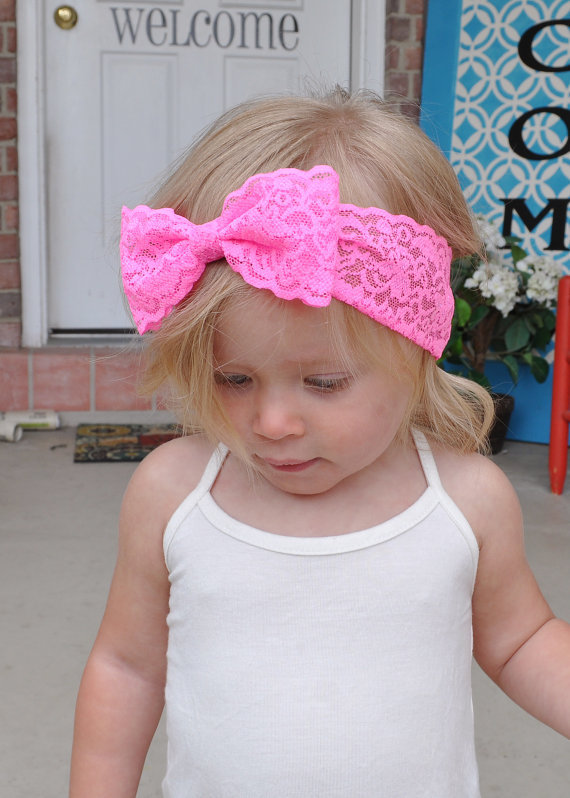 543 New baby headbands knot 260 7pcs/lot baby girl lace headbands 2015 girls bow knot turban hairbands   