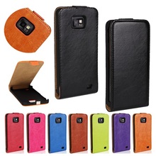Stylish Style Crazy Horse PU Leather Case With Plastic Cover For Samsung Galaxy S2 i9100 SII Phone Case  Black