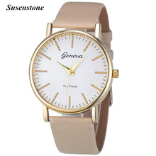 2016 NEW Fashion Brand 6 Colors Simple Leisure Women Ladies Analog Leather Quartz Wrist Watch Watches relogio feminino Gift