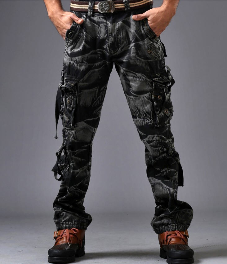 new fashion Uniform pants mens loose large size 3D outdoor leisure camouflage pants thick winter military army pants H1861