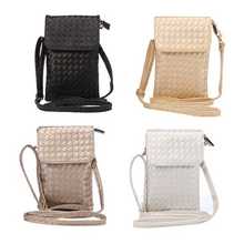 Weave Pattern PU Leather Case for Apple iPhone Samsung for Meizu Huawei Fashion Women Universal Mobile Phone Bags Shoulder Bag