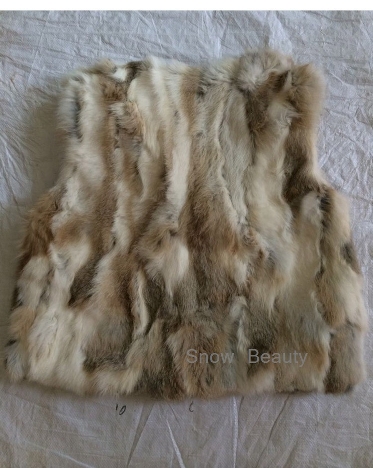 women rabbit fur vest short (35)